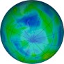 Antarctic ozone map for 2022-05-18